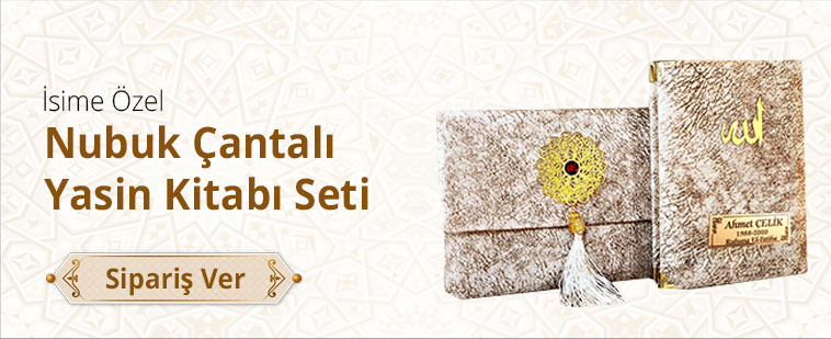 nubuk çantalı yasin seti