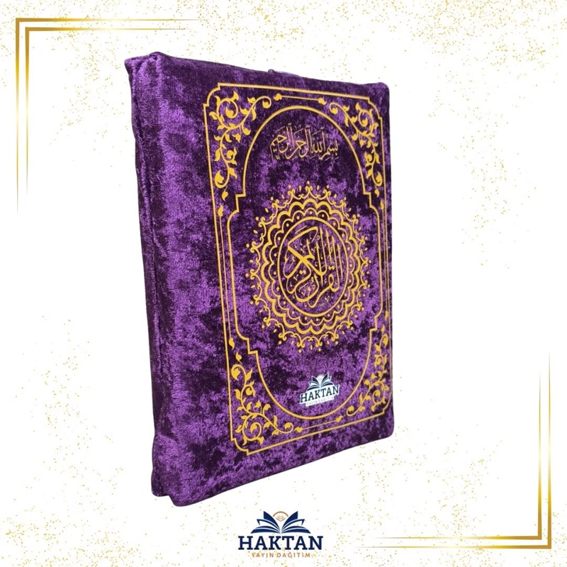 Haktan Fermuarlı Siyah Kadife Hafız Boy Kur’an