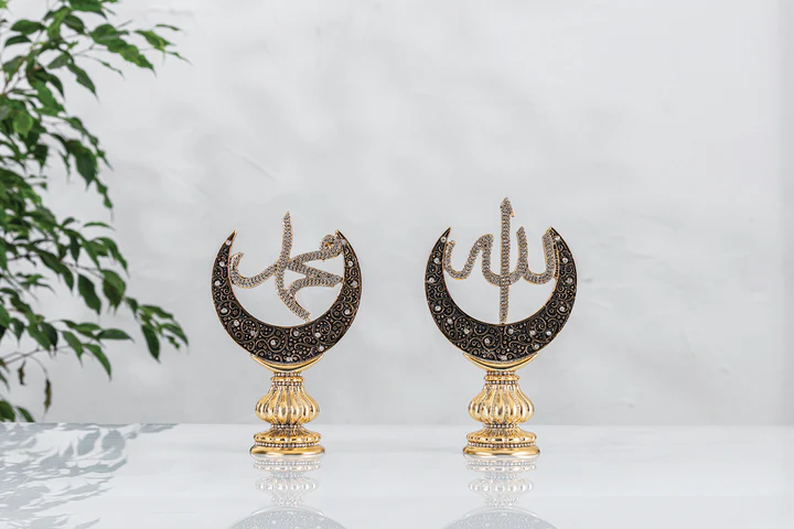 Allah ve Muhammed Lafızlı Dekoratif Biblo Seti