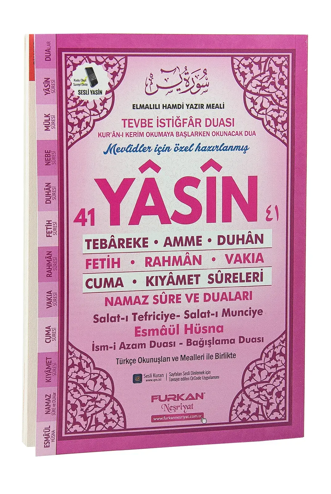 Ekonomik 41 Yasin Kitabı | Çanta Boy, Pembe | Mevlid ve Taziye Hediyeliği