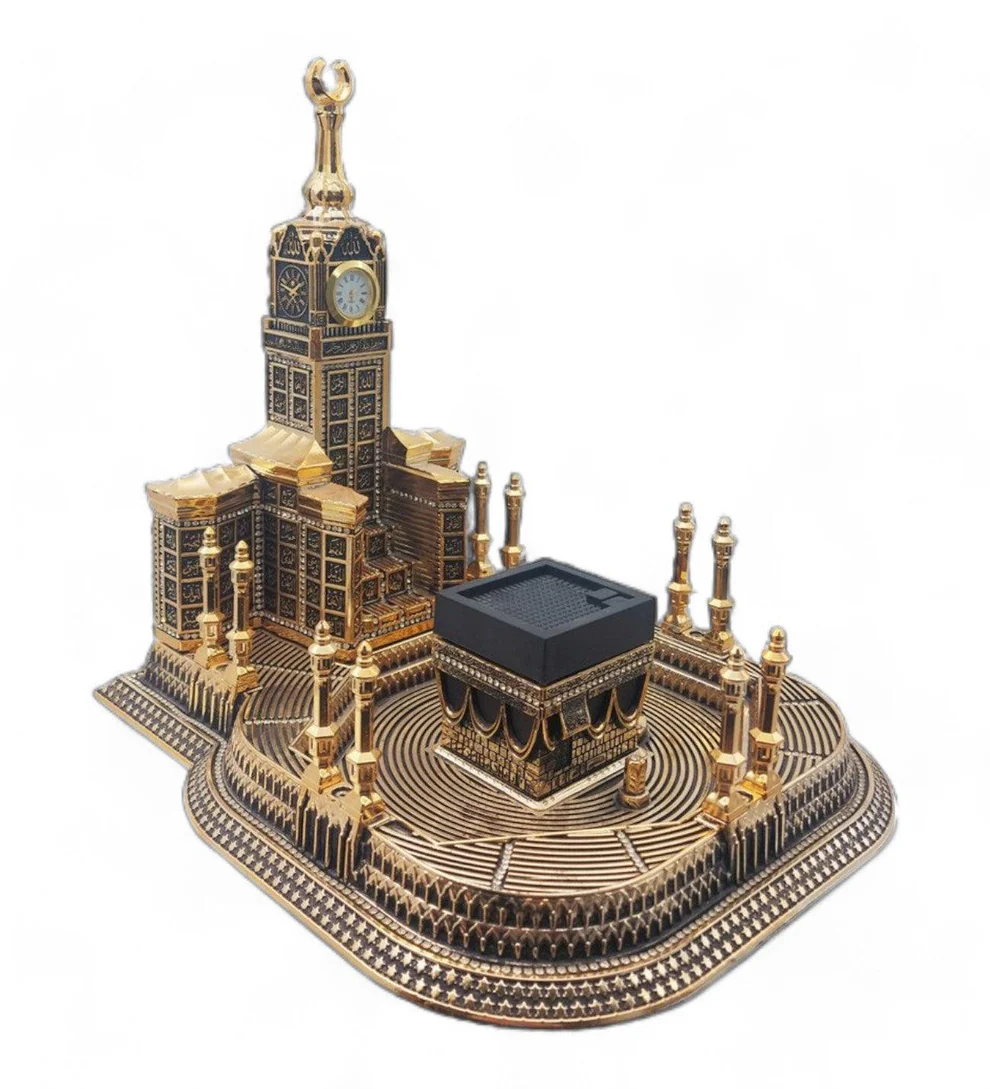 Mescid-i Haram Esmaül Hüsna Biblo - Swaroski Taşlı Altın Renk
