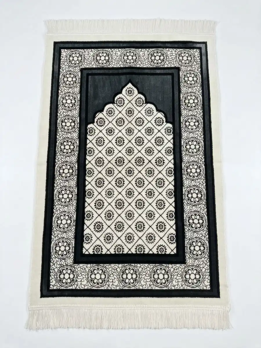 Mihraplı Kabartmalı Kadife Seccade