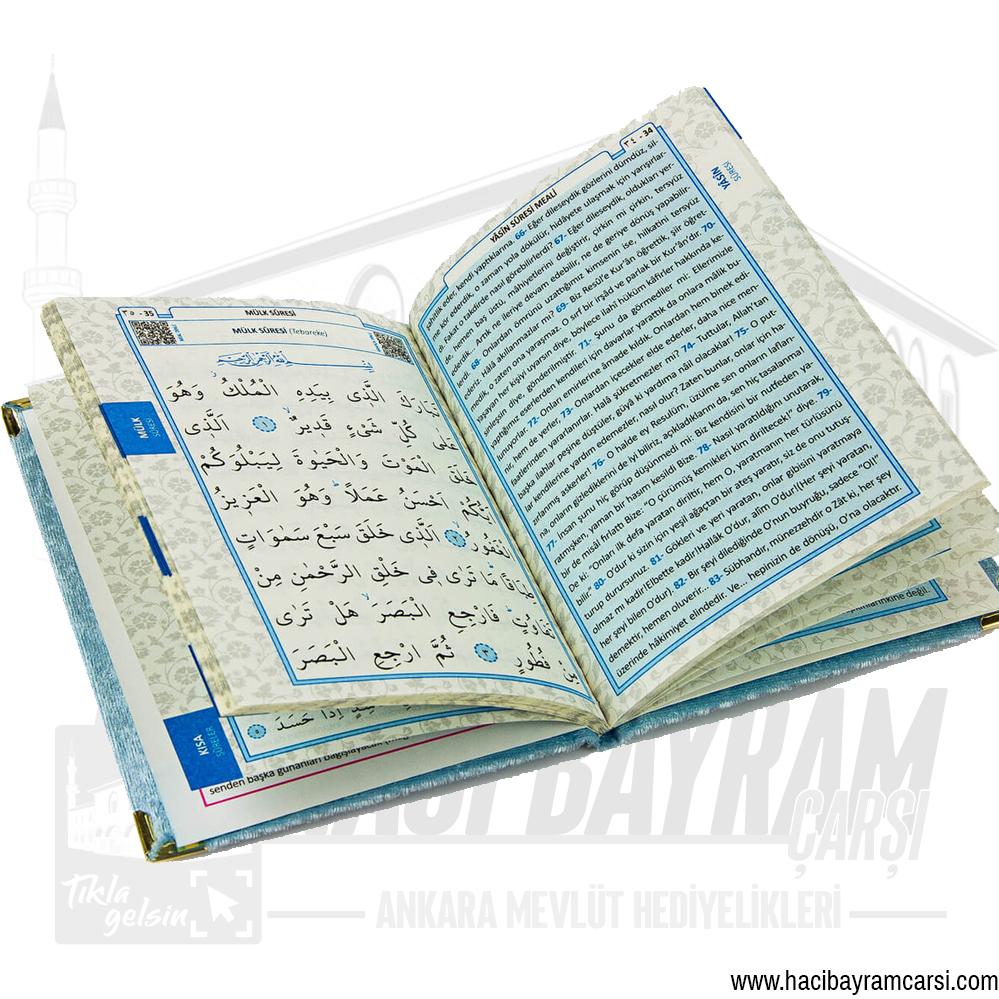 İsime Özel Kadife Yasin Kitabı - Mavi