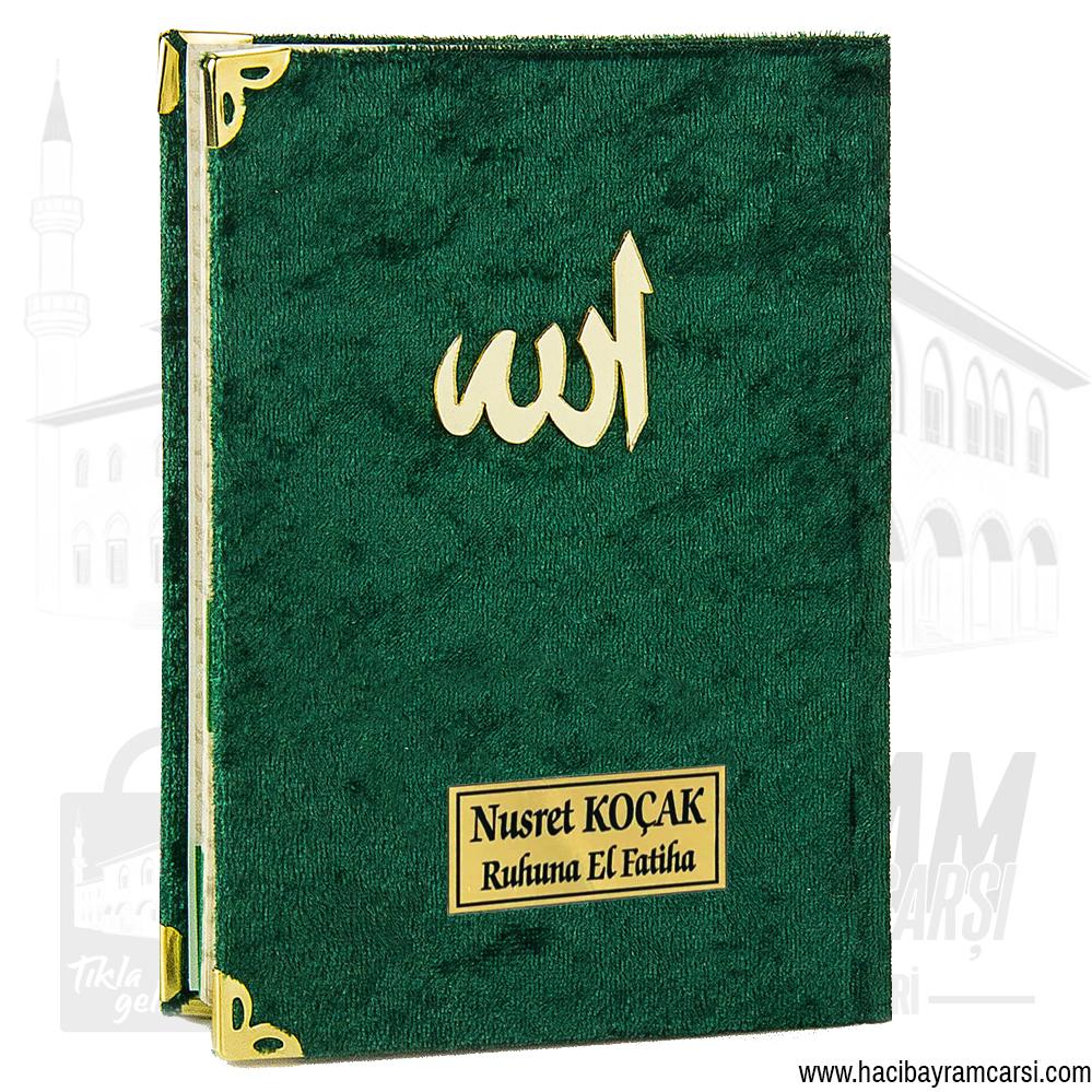 İsime Özel Kadife Yasin Kitabı - Yeşil