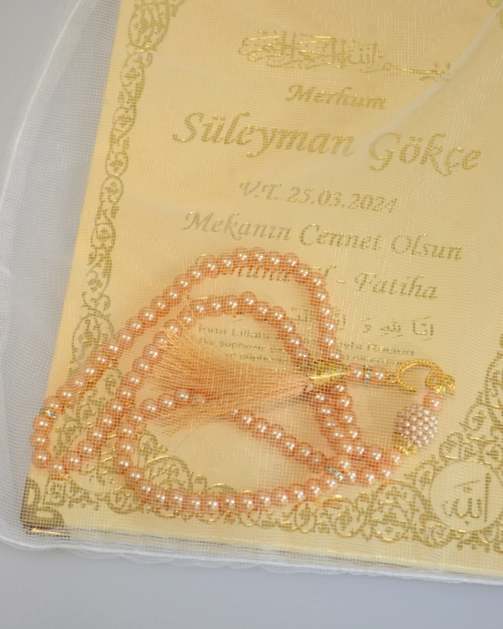 Kişiye Özel İsimli Yasin Kitabı Seti | Ciltli 192 Sayfa & İnci Tesbihli Mevlit Hediyesi
