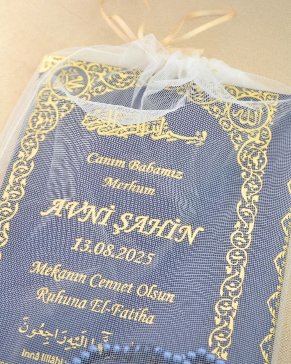 Kişiye Özel İsimli Yasin Kitabı Seti | Ciltli 192 Sayfa & İnci Tesbihli Mevlit Hediyesi