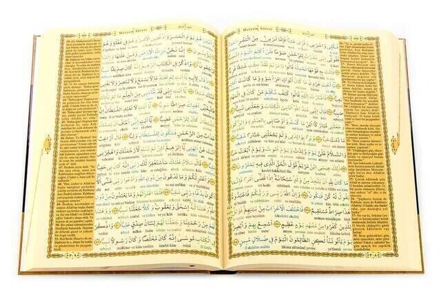 Kuranı Kerim ve Satır Arası Kelime Kelime Türkçe Okunuşu ve Meali - Mealli Kuran - Cami Boy - Haktan Yayınları