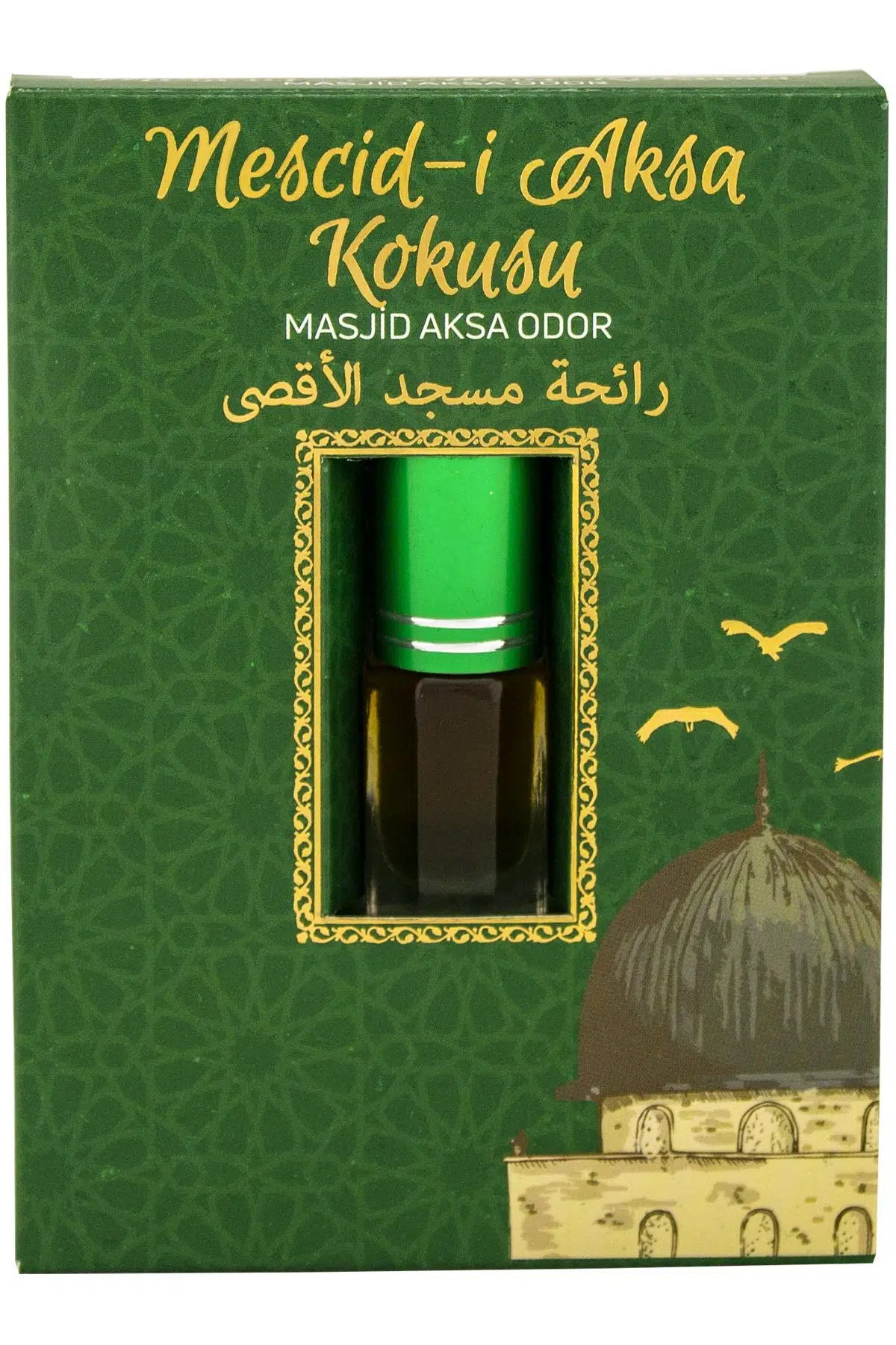 Mescid-i Aksa Kokusu Alkolsüz Esans 3 ml - Altın Varaklı Kutulu