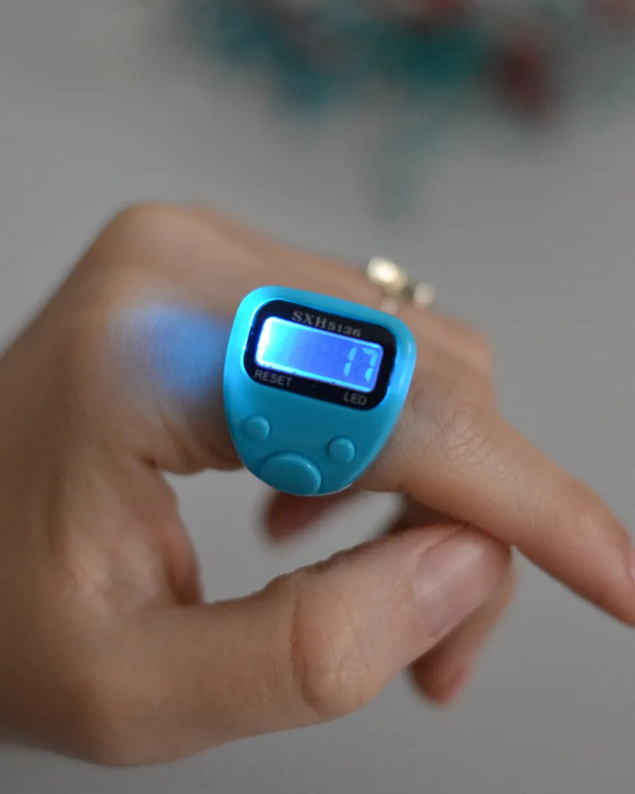 Mini Işıklı Zikirmatik Yüzük - LED Aydınlatmalı Dijital Sayıcı