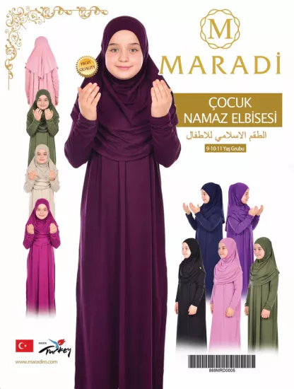 Maradi Çocuk Namaz Elbisesi 9-11 Yaş - Kız Çocuk Namazlık