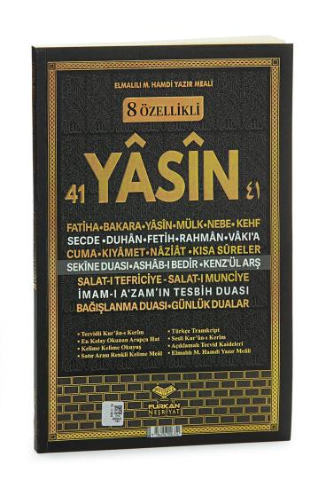 8 Özellikli Satır Arası Renkli Kelime Mealli - Tecvidli - Rahle Boy - 192 Sayfa - 41 Yasin Kitabı