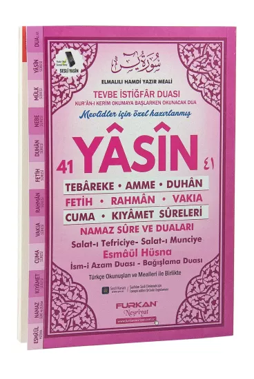 Ekonomik 41 Yasin Kitabı | Çanta Boy, Pembe | Mevlid ve Taziye Hediyeliği