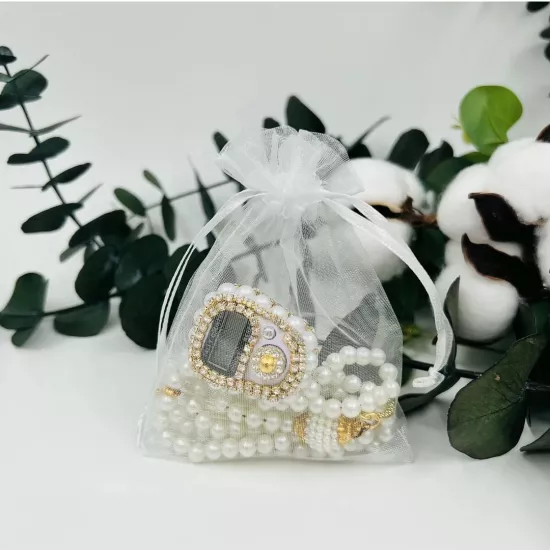 Hediyelik İnci Tesbih ve Taşlı Zikirmatik Seti - Toptan Mevlid ve Umre Hediyesi