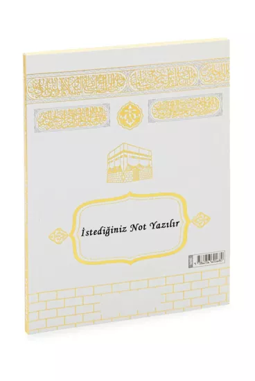 İsme Özel Plakalı Mevlid Hediyeliği Kabe Desenli Çanta Boy Yasin Kitabı - 128 Sayfa - Beyaz