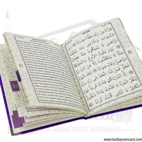 İsime Özel Kadife Yasin Kitabı - Mor