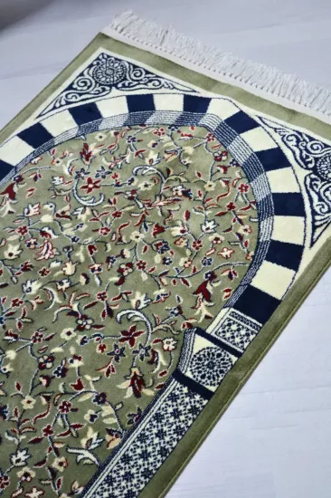 Ravza Desenli Lüks Kadife Seccade - Kalın ve Yumuşak Doku | Özel Hediye Namazlık