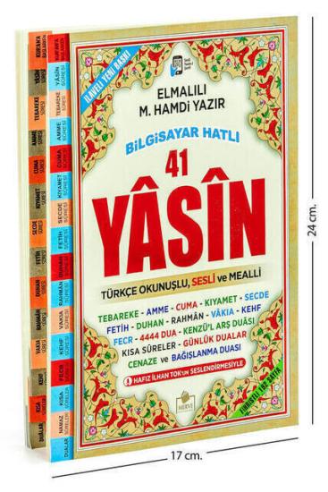 Yasini Şerif Kitabı - Orta Boy - 192 Sayfa - Fihristli - Merve Yayınevi - Mevlid Hediyeliği