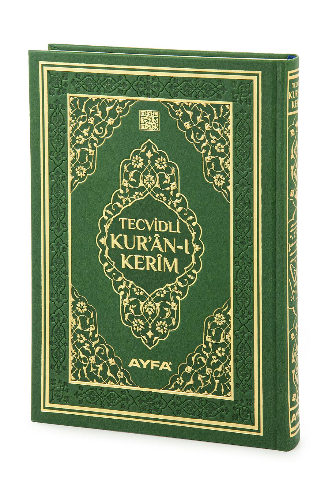 Tecvidli Kuranı Kerim - Termo Deri - Orta Boy - Yeşil Renkli - Ayfa Yayınevi - Bilgisayar Hatlı