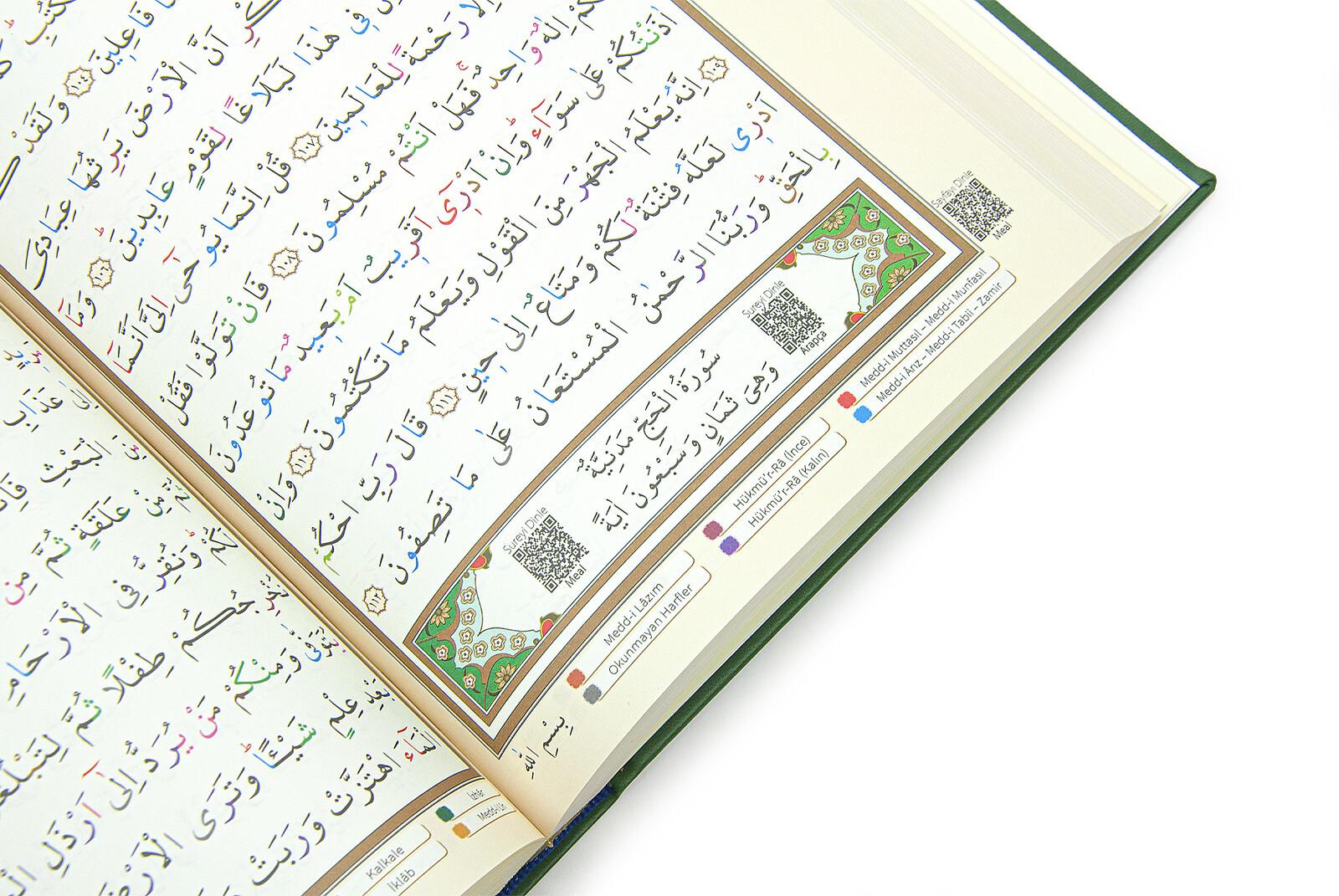 Tecvidli Kuranı Kerim - Termo Deri - Orta Boy - Yeşil Renkli - Ayfa Yayınevi - Bilgisayar Hatlı
