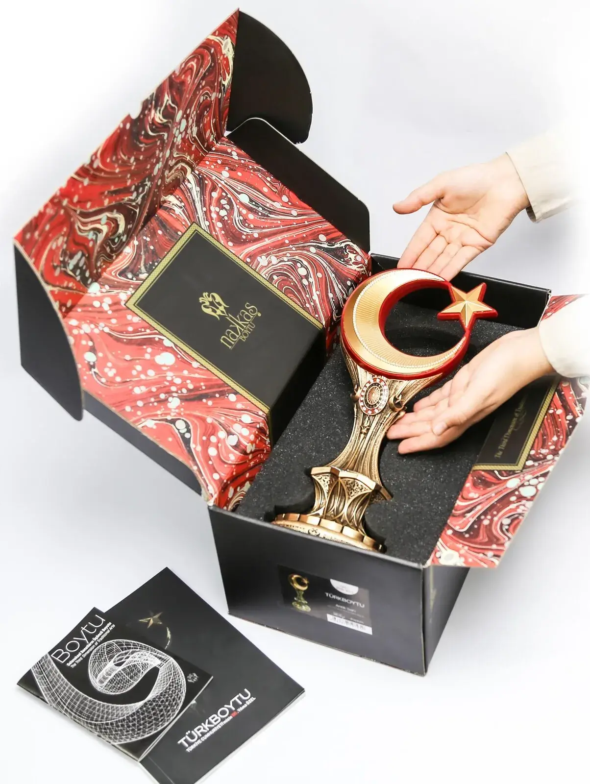 TÜRKBOYTU Antik Sarı Battal Boy Biblo Özel Kutulu