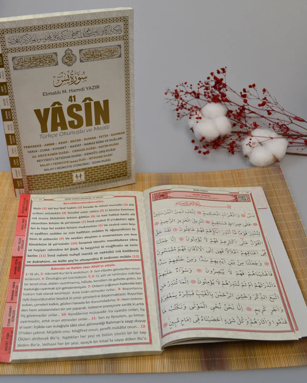 Türkçe Okunuşlu ve Mealli 41 Yasin Dua Kitabı (Orta Boy Siyah)