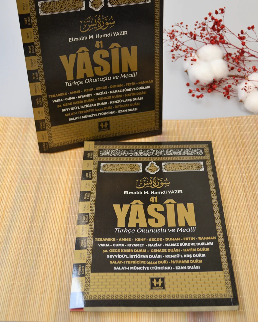 Türkçe Okunuşlu ve Mealli 41 Yasin Dua Kitabı (Orta Boy Siyah)
