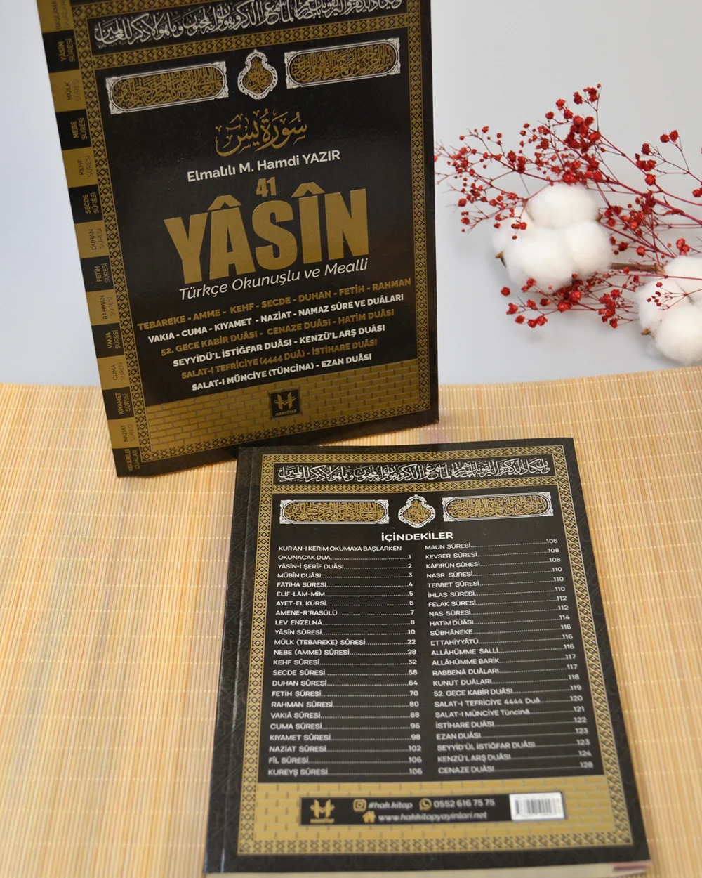 Türkçe Okunuşlu ve Mealli 41 Yasin Dua Kitabı (Orta Boy Siyah)