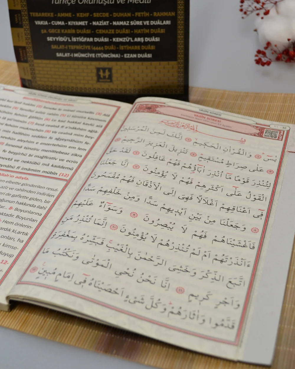 Türkçe Okunuşlu ve Mealli 41 Yasin Dua Kitabı (Orta Boy Siyah)