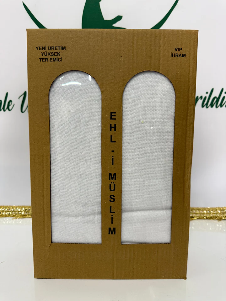 Ehl-i Müslim Lüks İhram Seti - %100 Pamuk Müslin, Terletmeyen Özel Dokuma