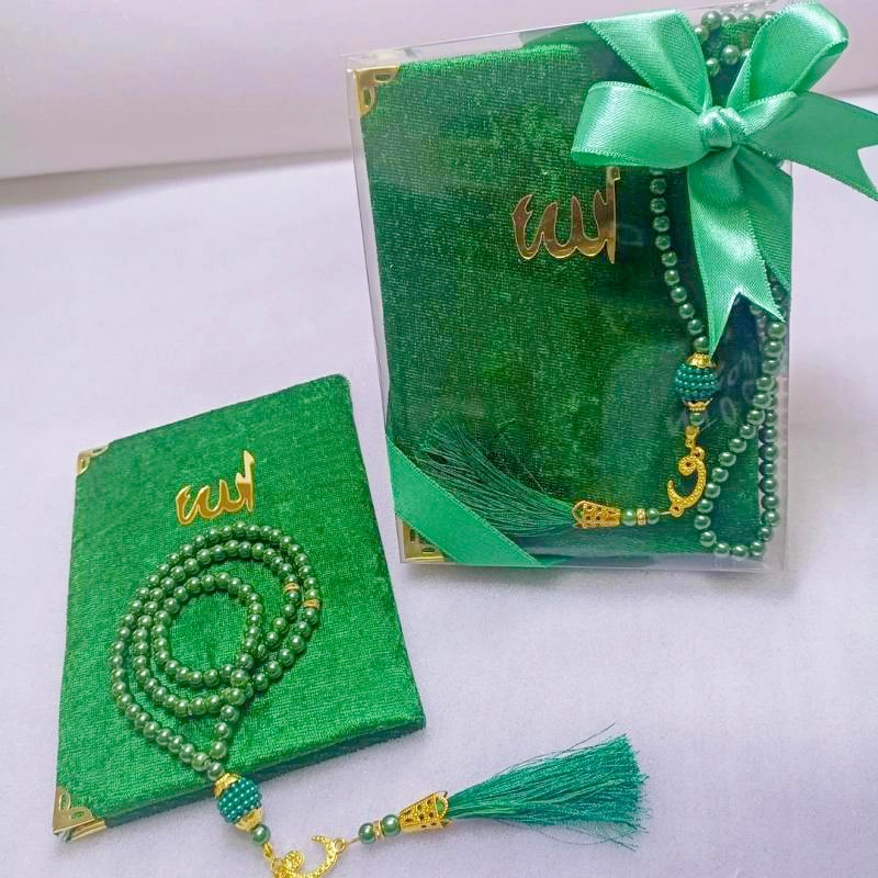 Hediyelik Asetat Kutu İçerisinde Yasin-i Şerif ve İnci Tesbihli Set