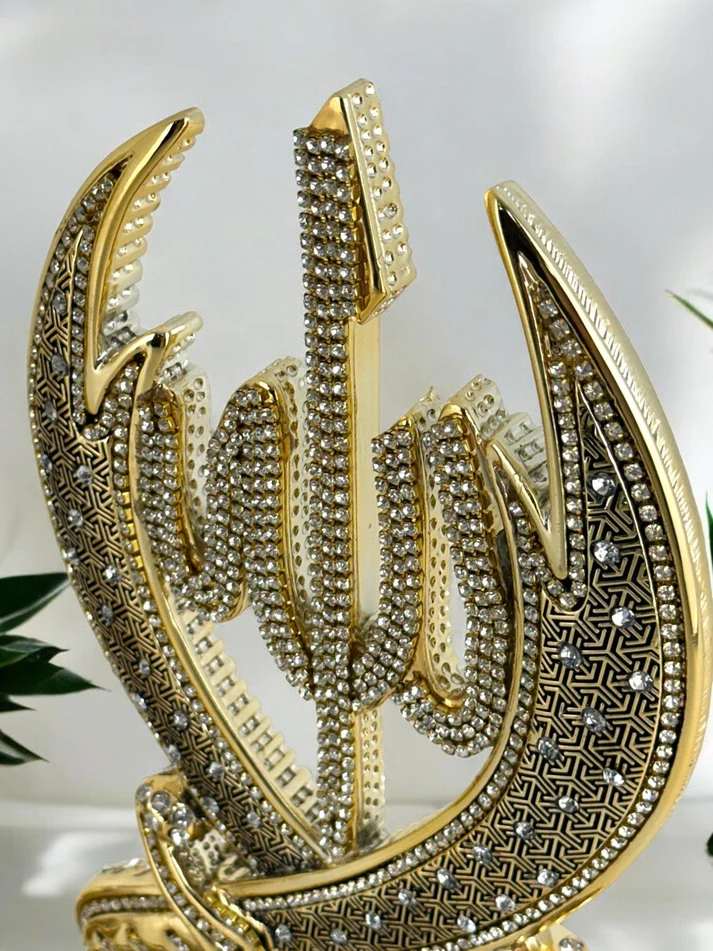 Lüks Gold Zülfikar Kılıç Biblo – Hz. Ali Kılıcı Temalı Manevi Hediye
